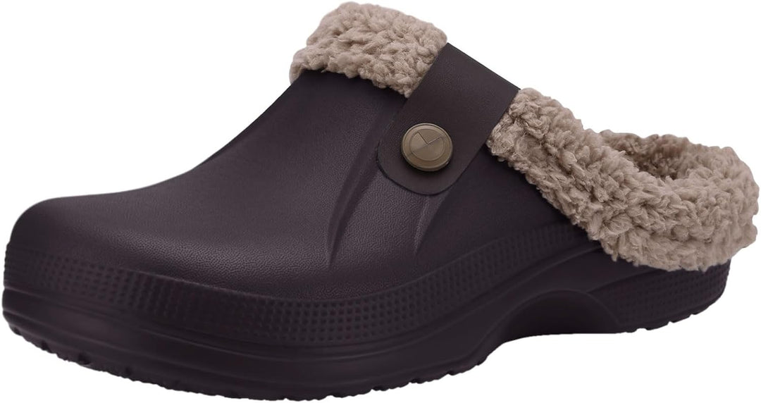 Warm Lined Slippers - CosyStep-Black/Khaki-4.5–5.5 Women / 2.5–3.5 Men-Nora Luxe