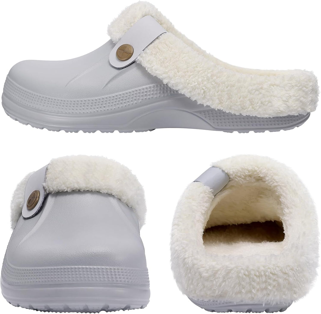Warm Lined Slippers - CosyStep-Light Gray-4.5–5.5 Women / 2.5–3.5 Men-Nora Luxe