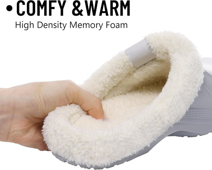 Warm Lined Slippers - CosyStep-Light Gray-4.5–5.5 Women / 2.5–3.5 Men-Nora Luxe