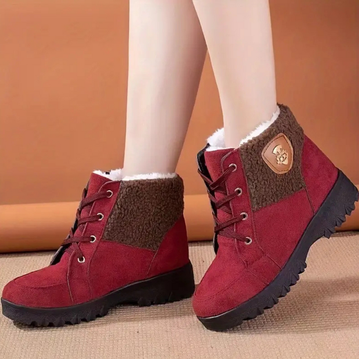 Warm Lined Winter Boots for Women - Sienna-Red-3-Nora Luxe