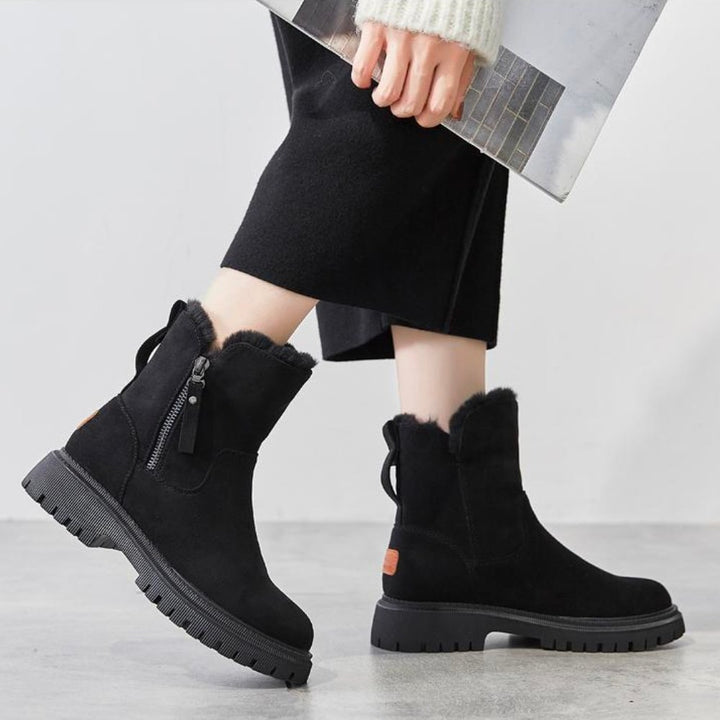Warm Lined Women's Winter Boots - Isabella Comfy Boot-Black-3.0-Nora Luxe