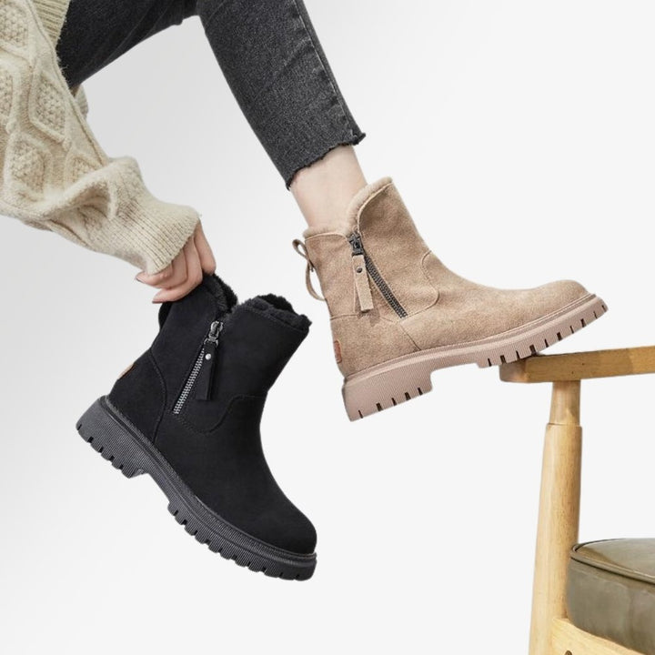 Warm Lined Women's Winter Boots - Isabella Comfy Boot-Black-3.0-Nora Luxe