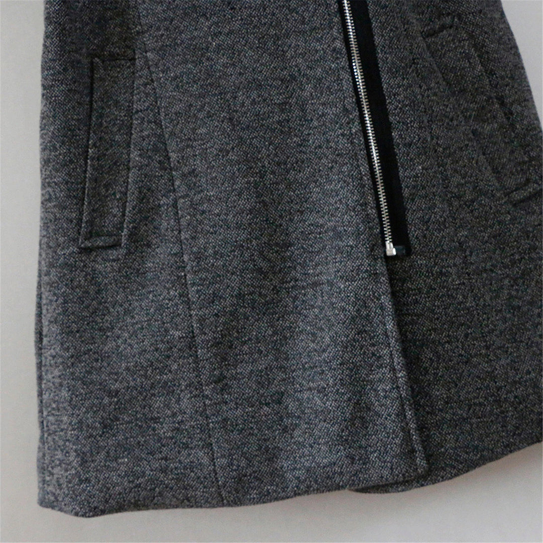 Warm Long Ladies Winter Coat - Aria-Dark Gray-S-Nora Luxe