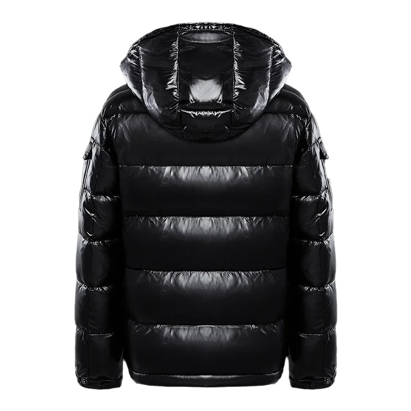 Warm Men's Puffer Jacket - Thor-Black-M-Nora Luxe