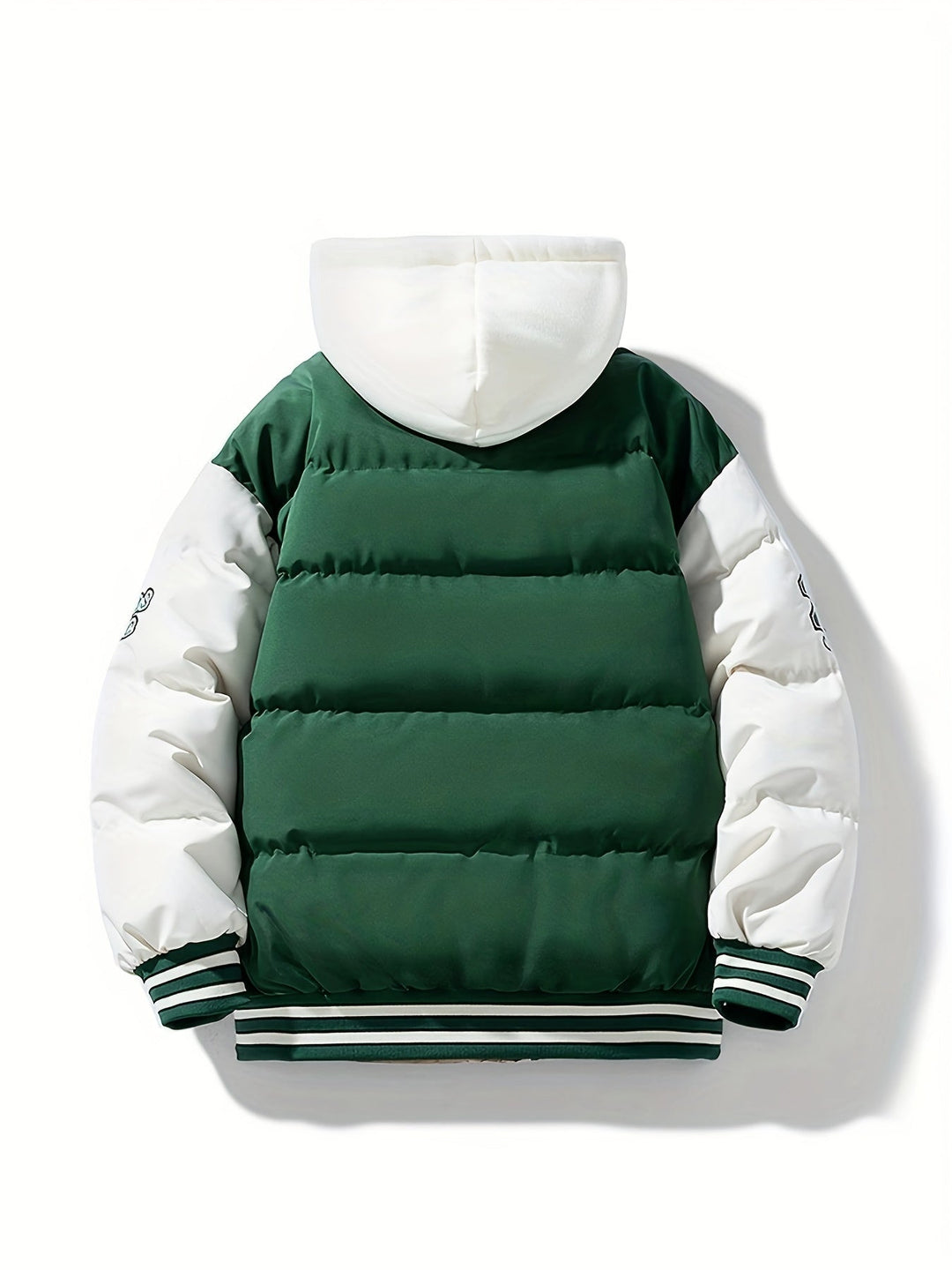 Warm Men's Puffer Jacket with Hood - Emmett-Dark brown-XS-Nora Luxe