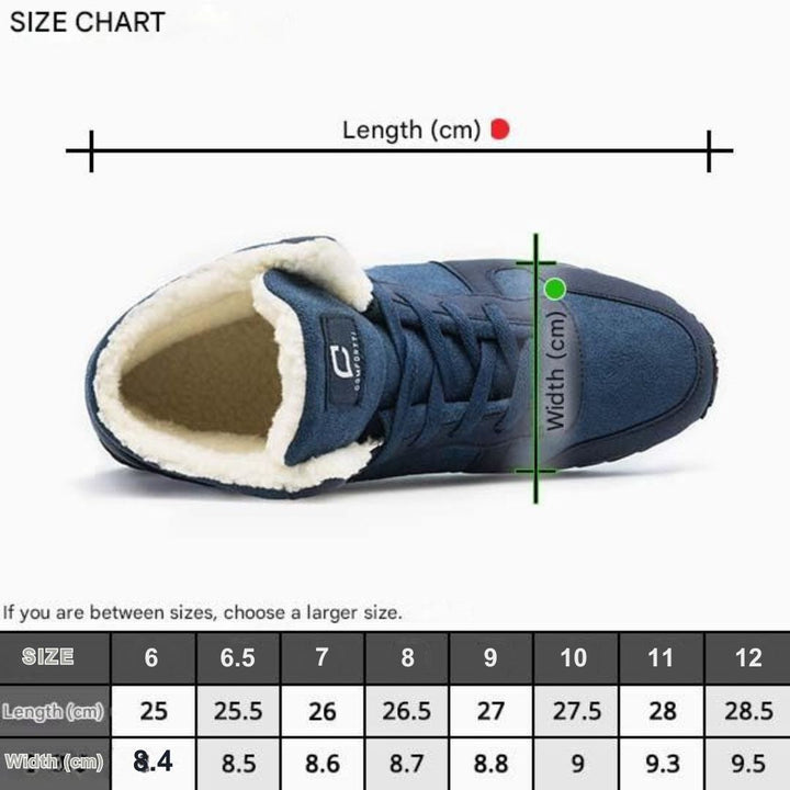 Warm Men's Shoes with Lined Interior – Ruben-Blue-6.5-Nora Luxe