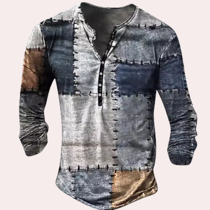 Warm Men's Sweater - Milan-Blue-S-Nora Luxe