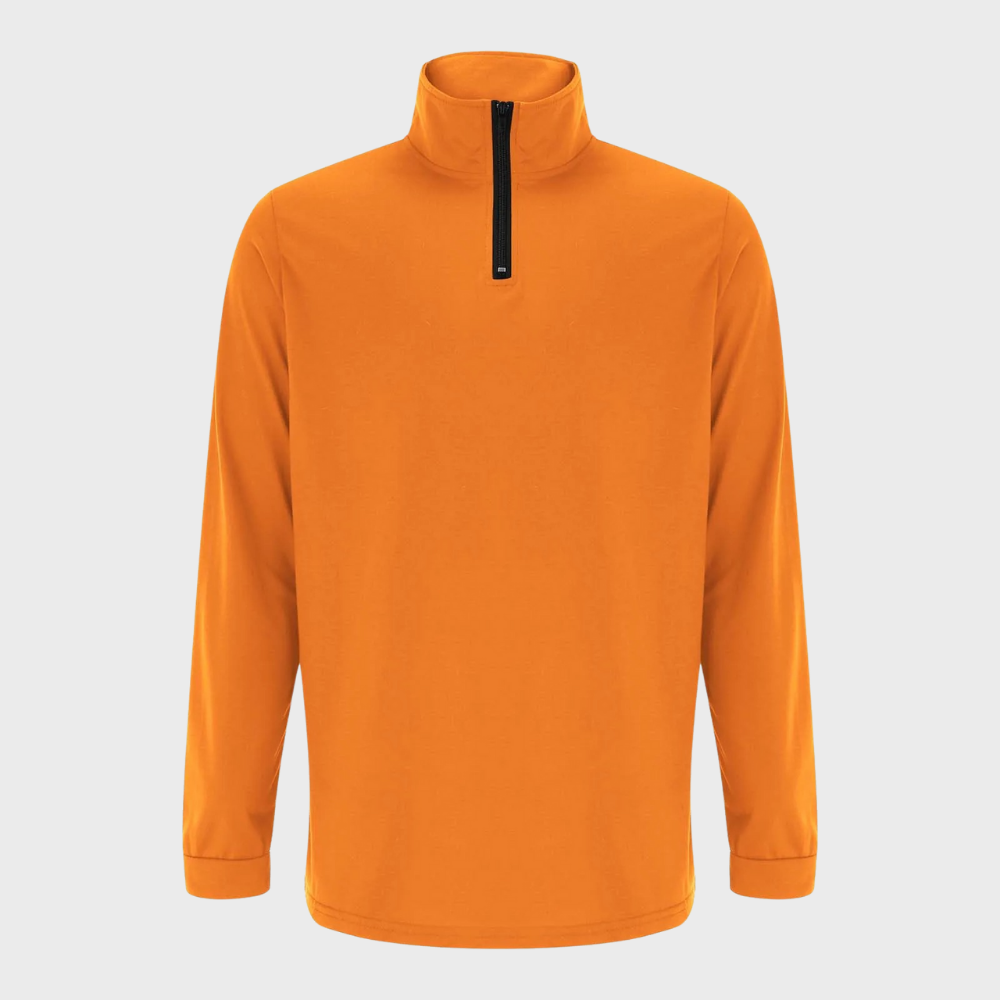 Warm Men's Sweater with Zip - Alvar-Black-S-Nora Luxe