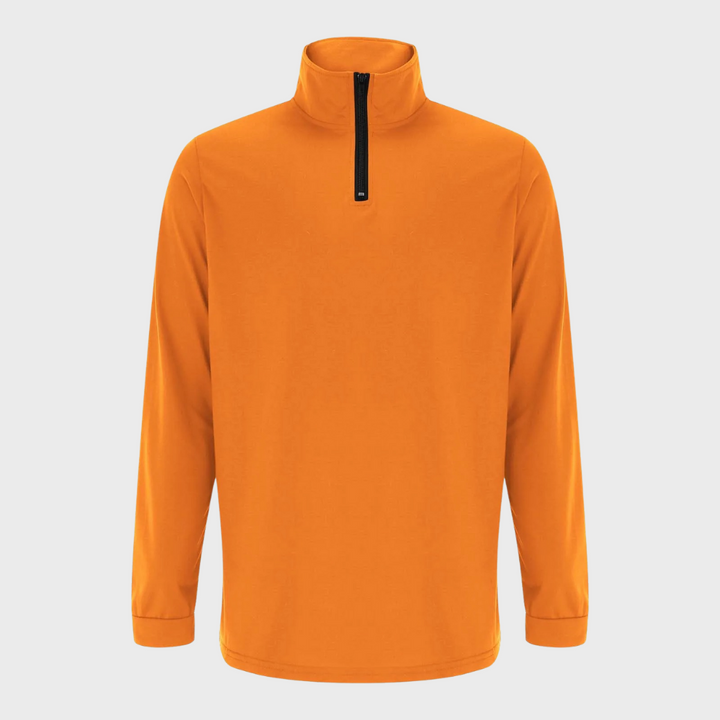 Warm Men's Sweater with Zip - Alvar-Black-S-Nora Luxe