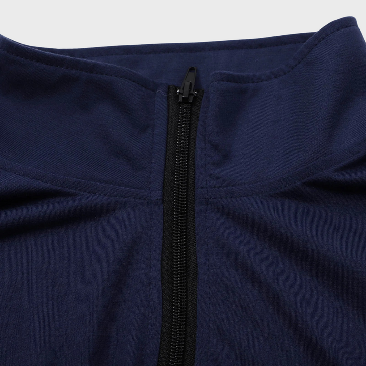 Warm Men's Sweater with Zip - Alvar-Black-S-Nora Luxe