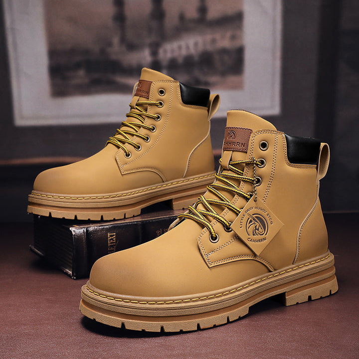 Warm Men's Winter Shoes - Thane-Khaki-5-Nora Luxe