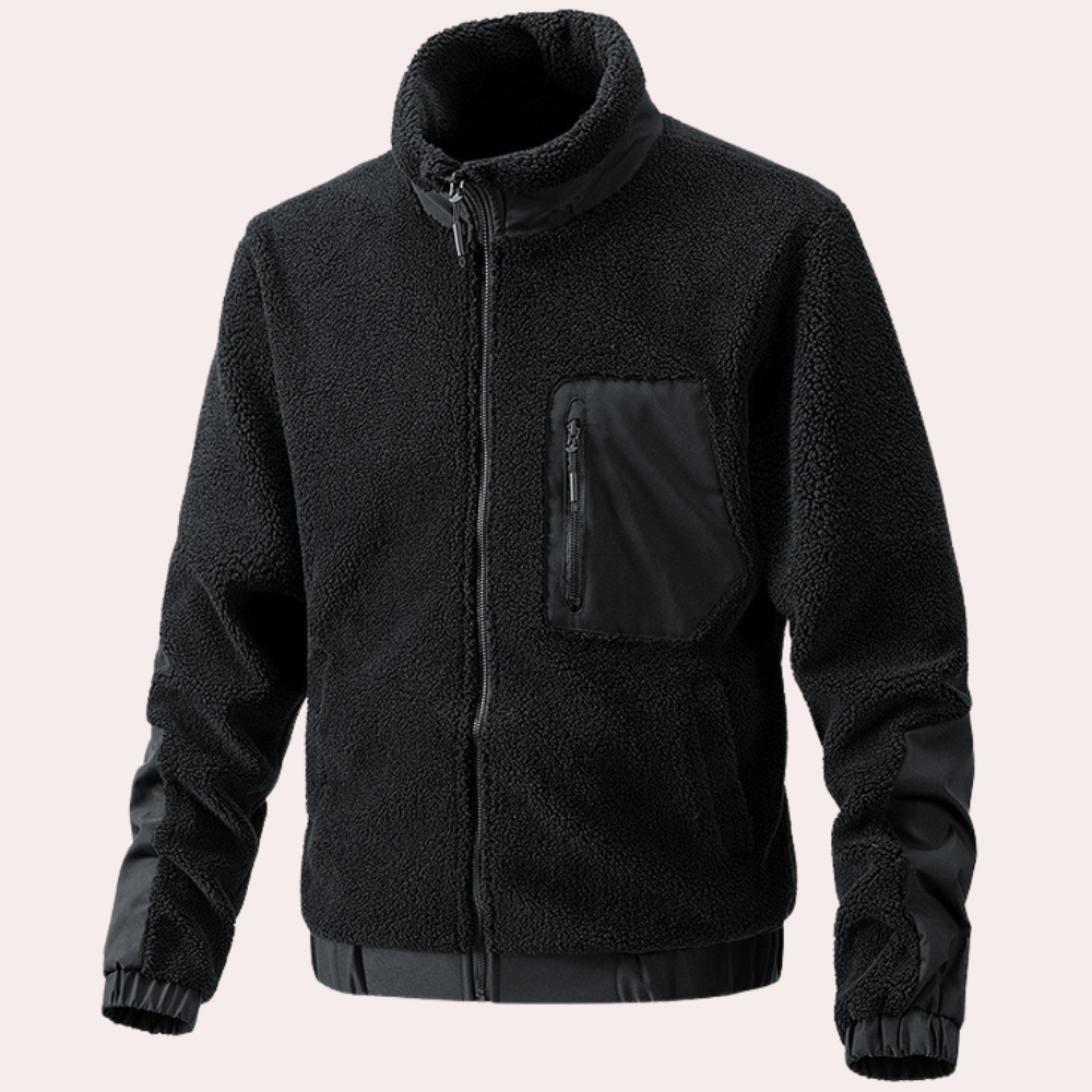 Warm Outdoor Jacket for Men - Ronan-Black-S-Nora Luxe