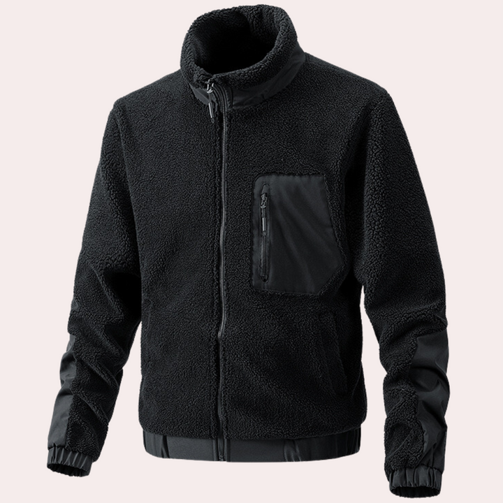 Warm Outdoor Jacket for Men - Ronan-Black-S-Nora Luxe