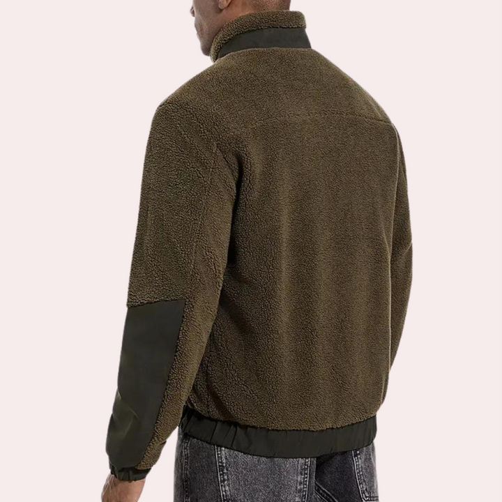Warm Outdoor Jacket for Men - Ronan-Khaki-S-Nora Luxe