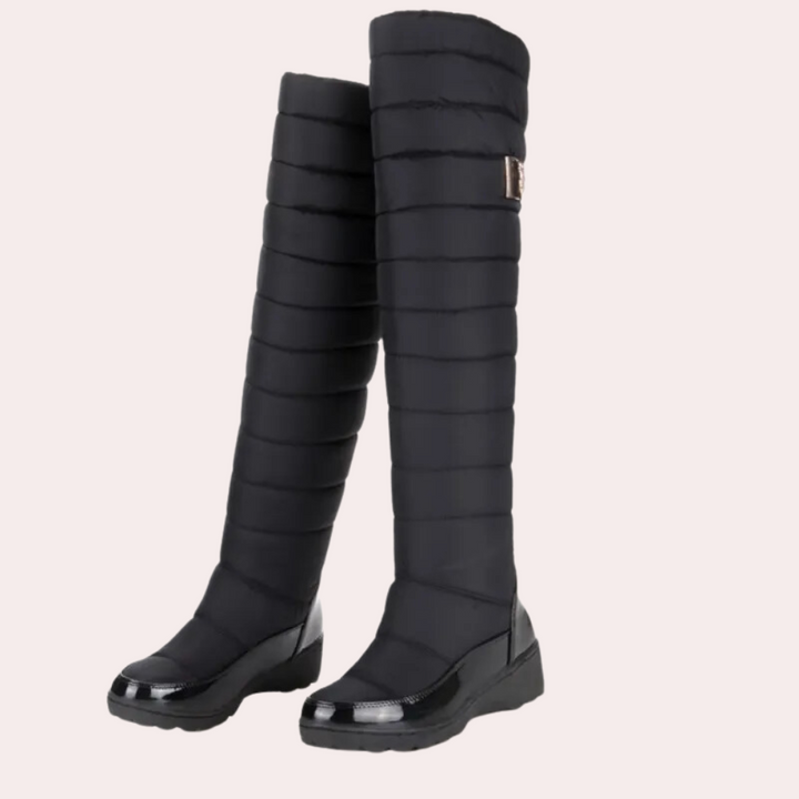 Warm Overknee Boots with Timeless Style - Sofia-Black-3-Nora Luxe