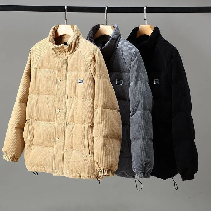 Warm Padded Men's Jacket - Everett-Khaki-S-Nora Luxe