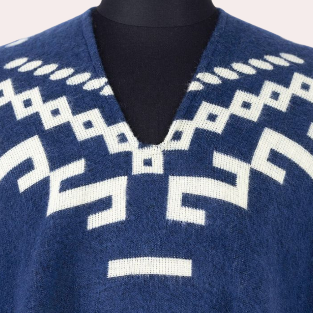 Warm Poncho for Men - Kael-Black-Nora Luxe