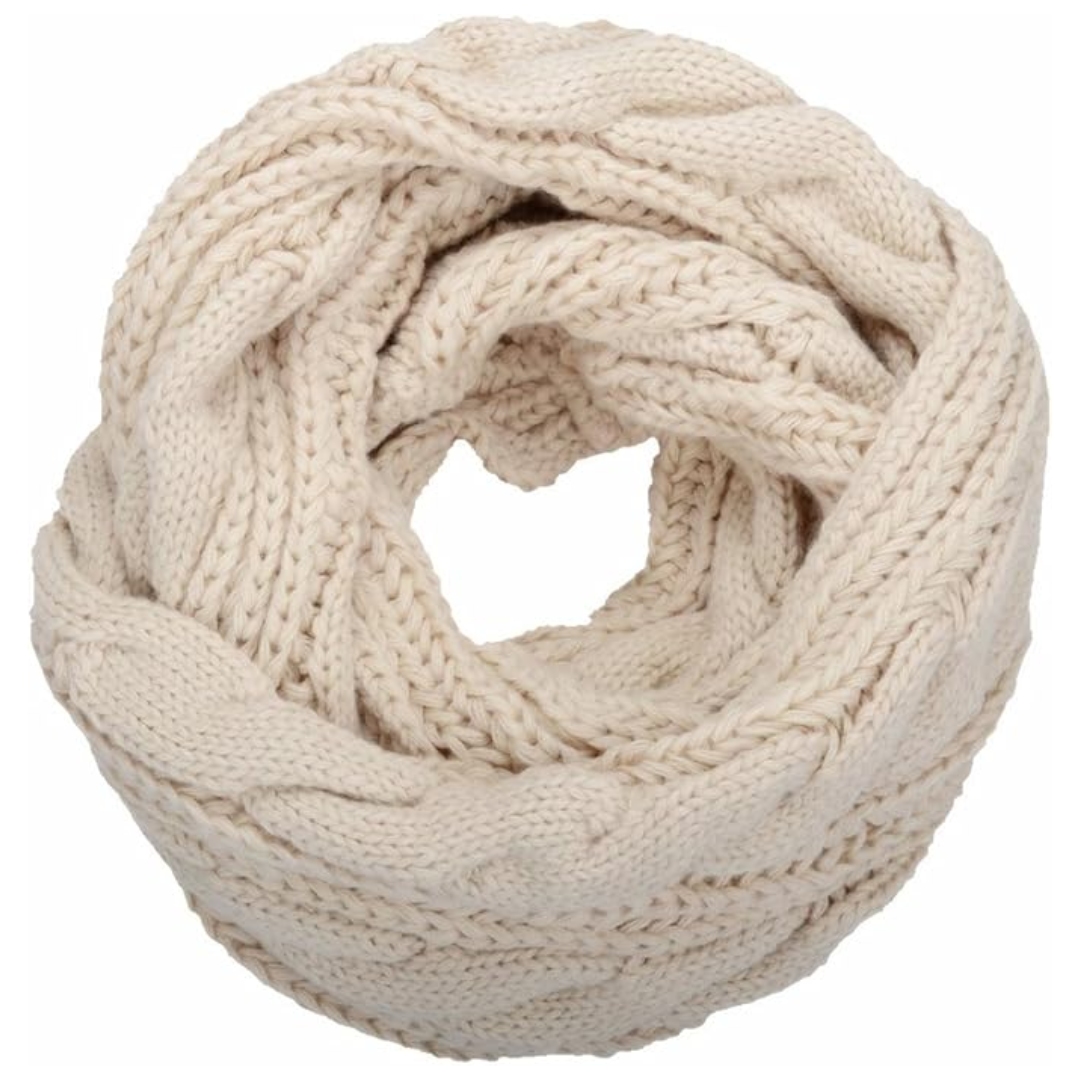 Warm Ribbed Knitted Winter Scarf - Davina-Khaki-Nora Luxe