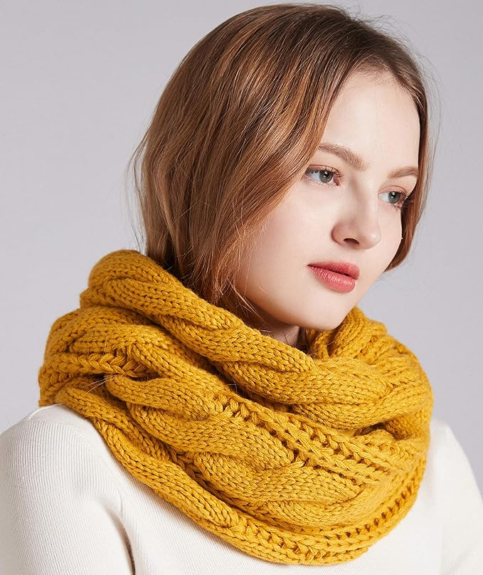 Warm Ribbed Knitted Winter Scarf - Davina-Khaki-Nora Luxe