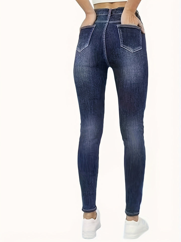 Warm Skinny Jeans with Lining - Selvia-S-Nora Luxe