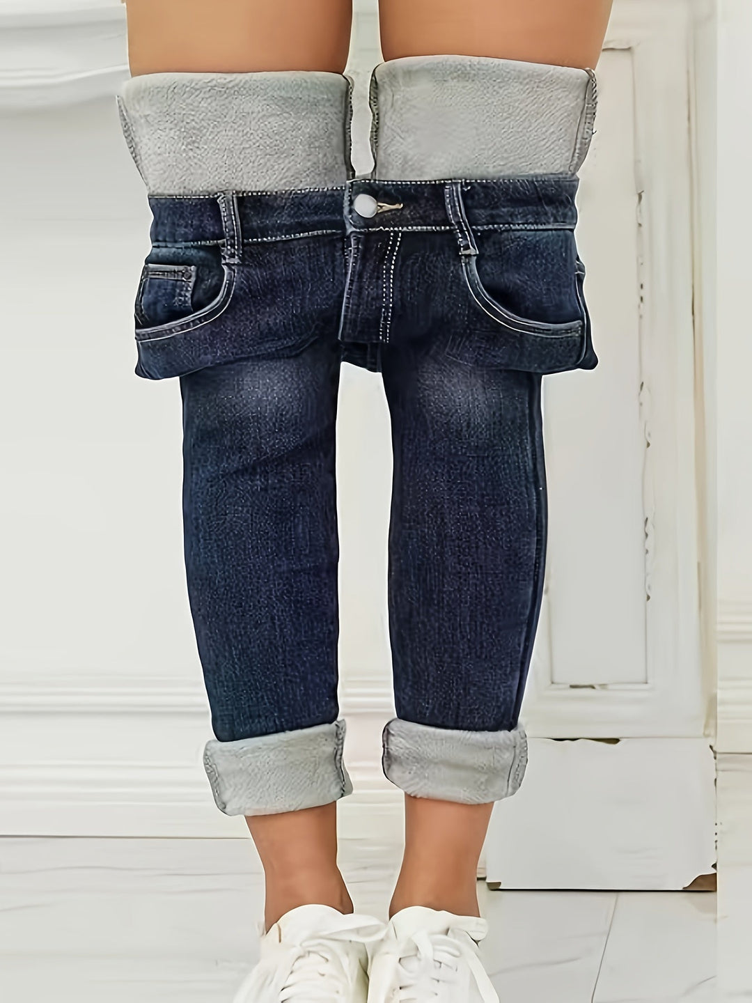 Warm Skinny Jeans with Lining - Selvia-S-Nora Luxe