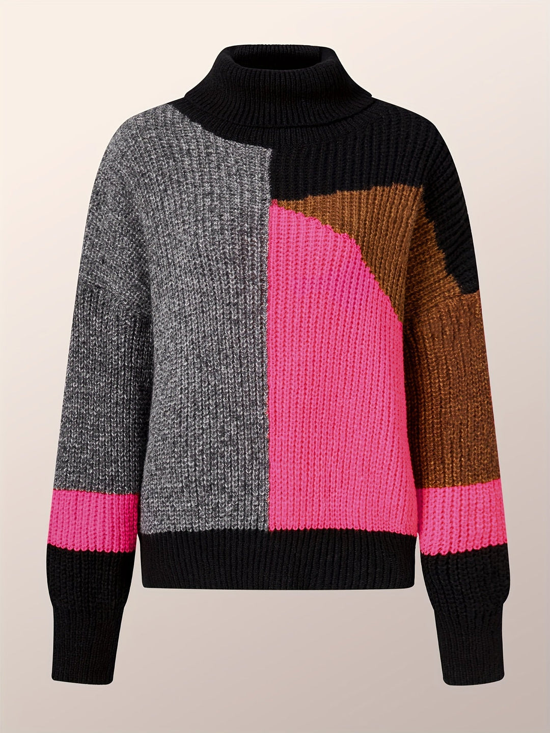 Warm Sweater with Collar - Lorena-Orange-S-Nora Luxe