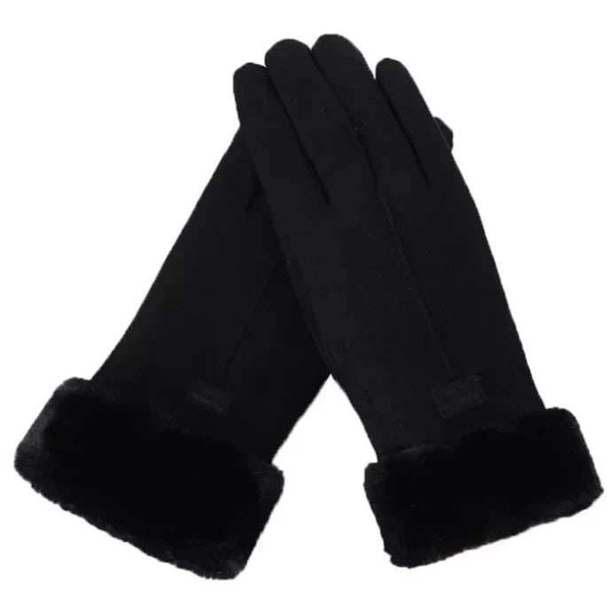 Warm Sweden Ladies' Gloves - VelvTouch-Black-1-Nora Luxe