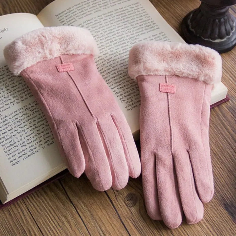 Warm Sweden Ladies' Gloves - VelvTouch-Blue-1-Nora Luxe