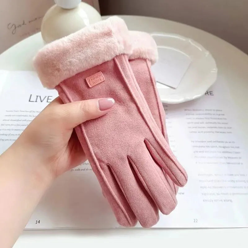 Warm Sweden Ladies' Gloves - VelvTouch-Blue-1-Nora Luxe
