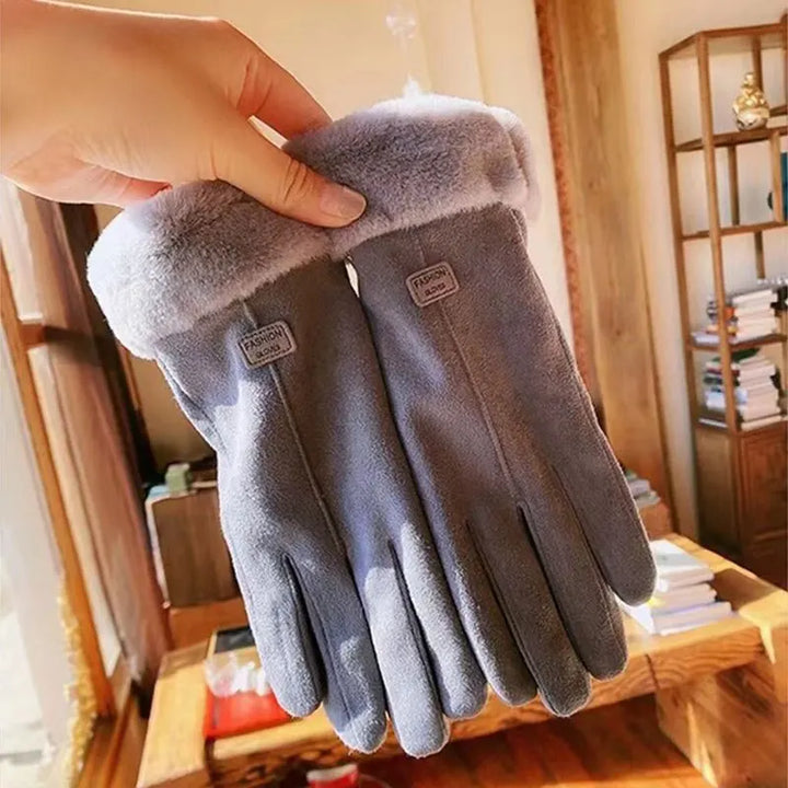 Warm Sweden Ladies' Gloves - VelvTouch-Blue-1-Nora Luxe