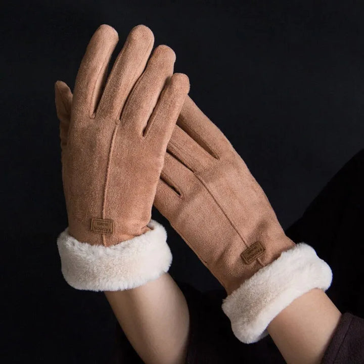Warm Sweden Ladies' Gloves - VelvTouch-Blue-1-Nora Luxe