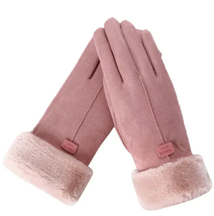 Warm Sweden Ladies' Gloves - VelvTouch-Pink-1-Nora Luxe