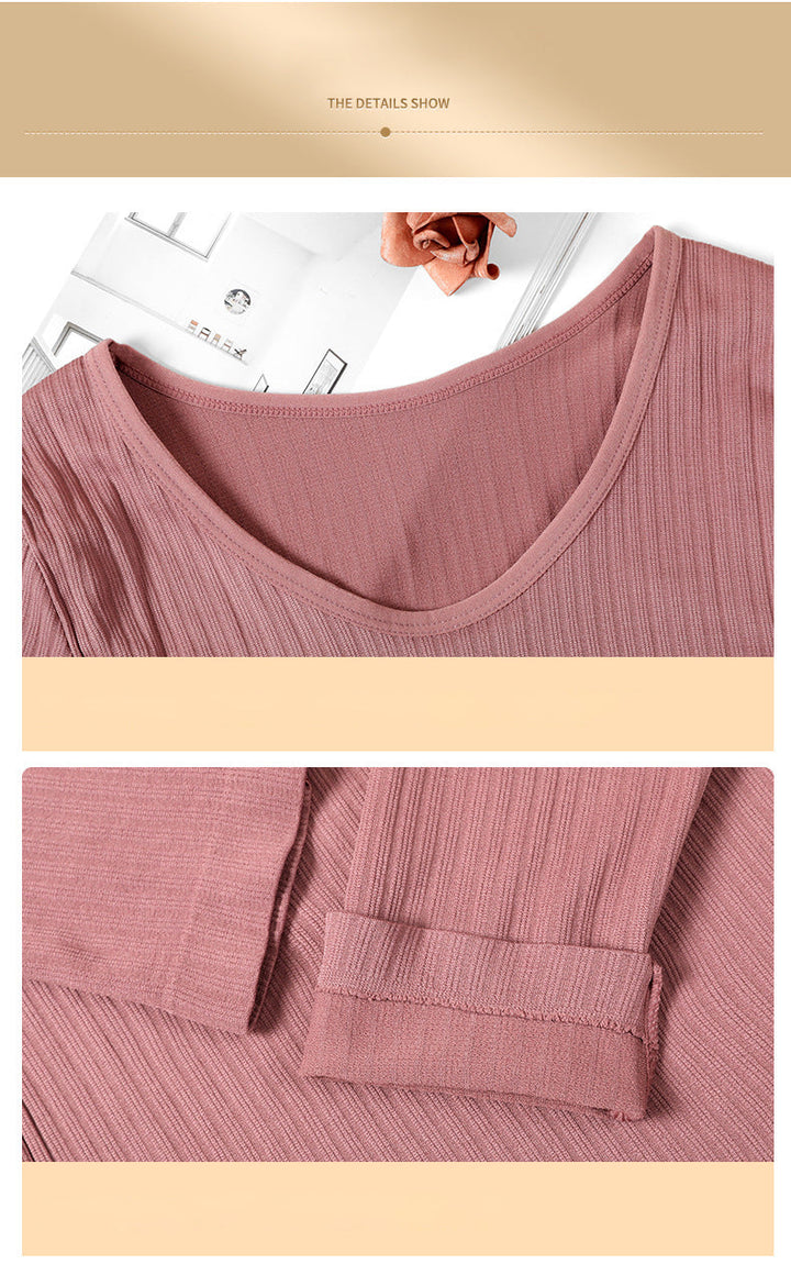 WARM THERMO UNDERGOING SET - SHAPING THERMAL CLOTHING FOR WOMEN-1 Set Silver-Nora Luxe