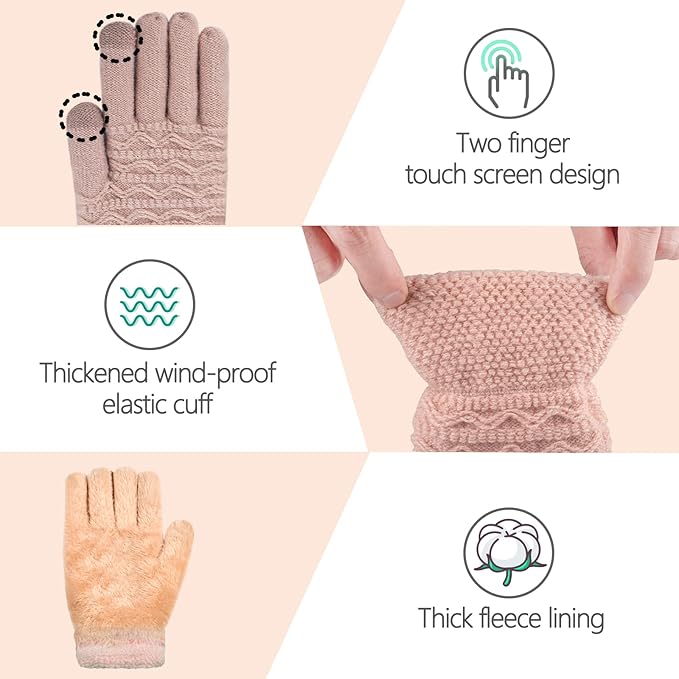 Warm Touchscreen Gloves – PolarTouch-Black-Nora Luxe