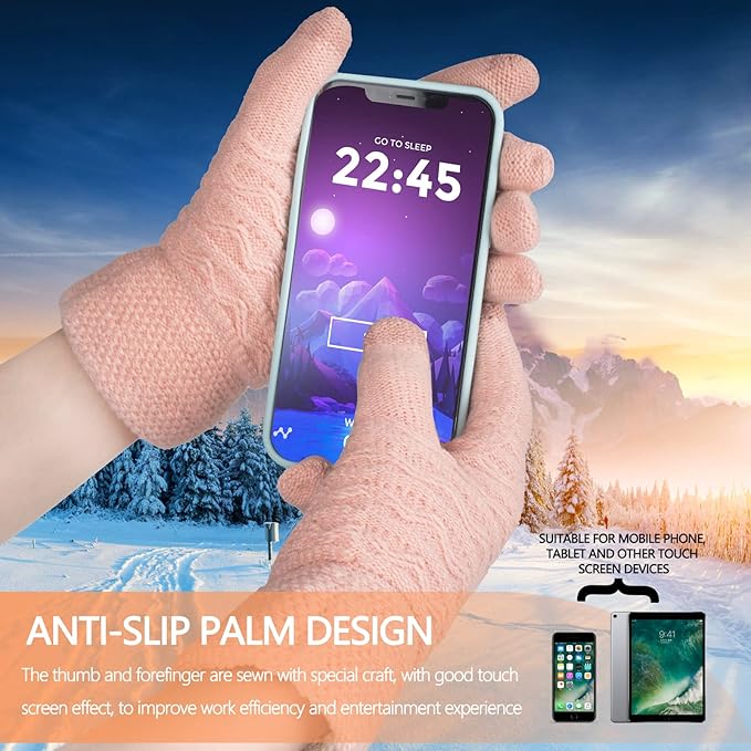 Warm Touchscreen Gloves – PolarTouch-Black-Nora Luxe