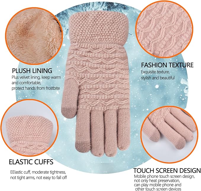 Warm Touchscreen Gloves – PolarTouch-Black-Nora Luxe