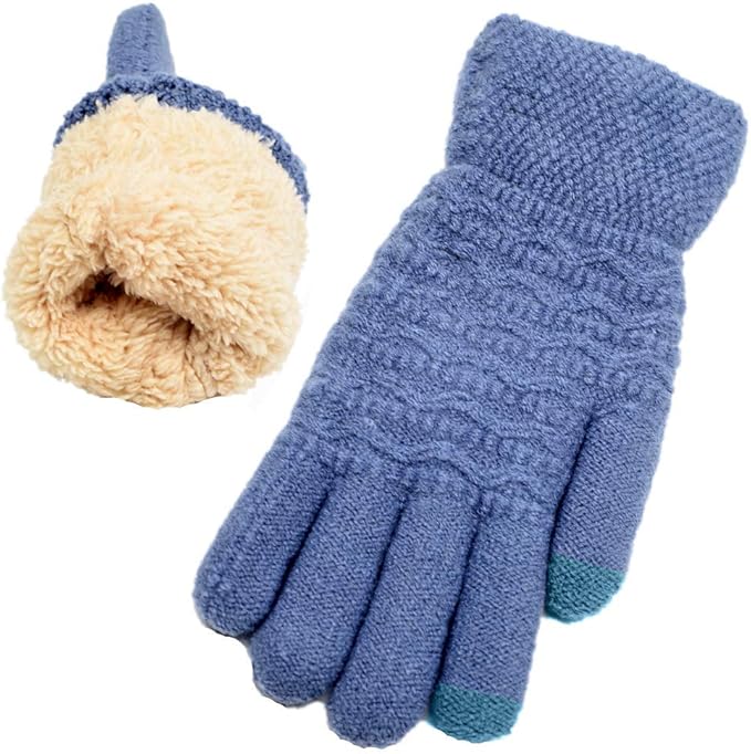Warm Touchscreen Gloves – PolarTouch-Blue-Nora Luxe