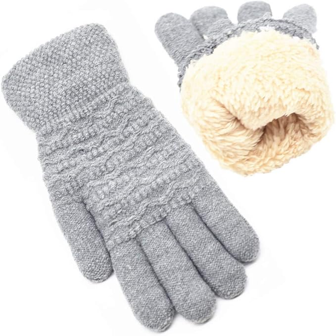 Warm Touchscreen Gloves – PolarTouch-Gray-Nora Luxe