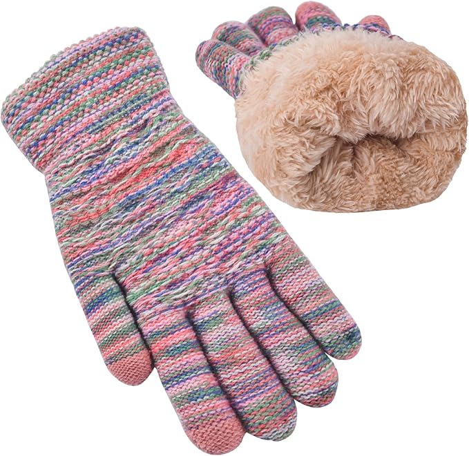 Warm Touchscreen Gloves – PolarTouch-Rainbow-Nora Luxe