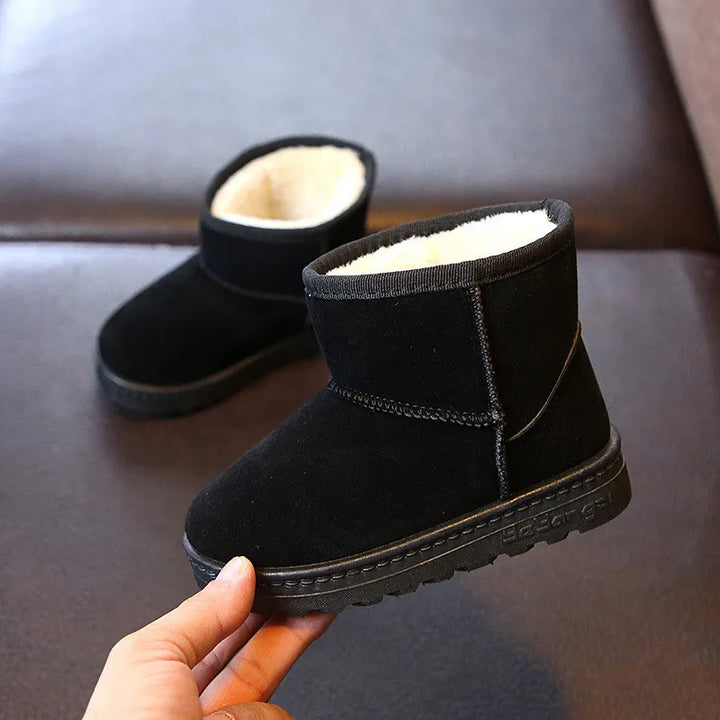 Warm Winter Boots for Boys and Girls-Black-6C-Nora Luxe