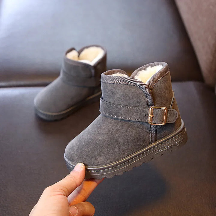 Warm Winter Boots for Boys and Girls-Gray-6C-Nora Luxe