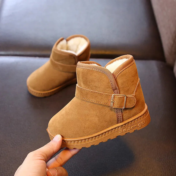 Warm Winter Boots for Boys and Girls-Khaki-6C-Nora Luxe