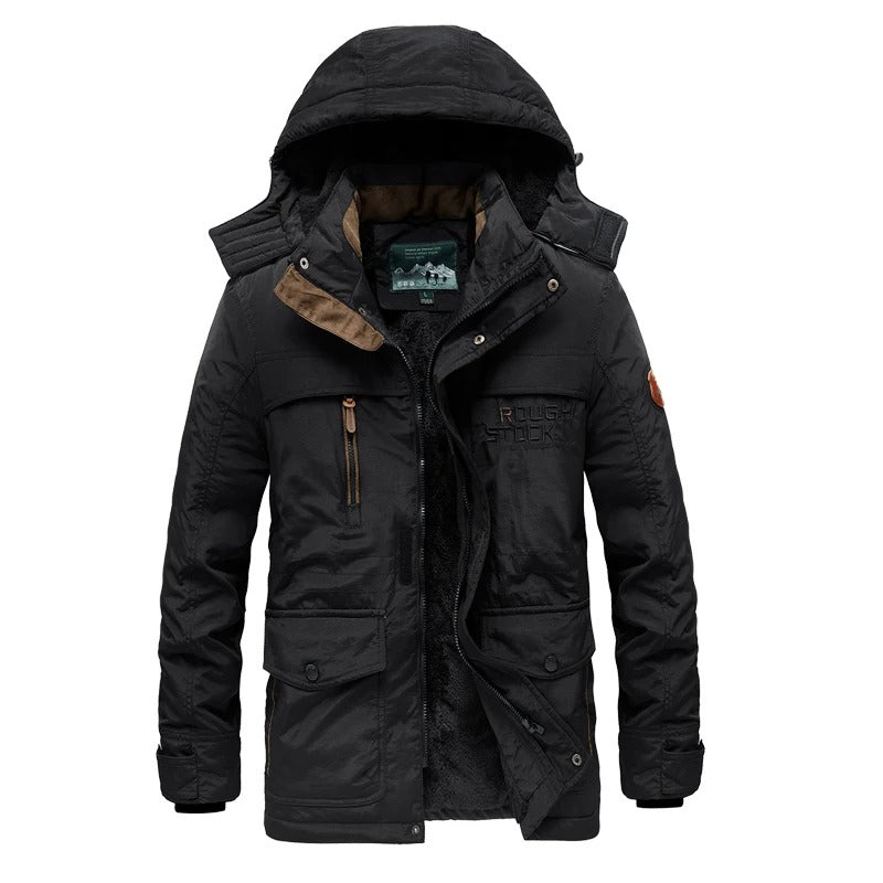 Warm Winter Coat for Men - Daan-Black-M-Nora Luxe