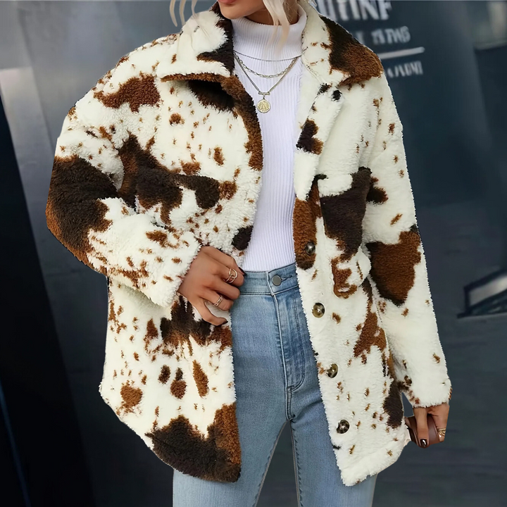 Warm Winter Coat for Women - Elowen-Brown-XS-Nora Luxe