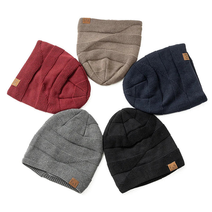 Warm Winter Hat with Fleece Lining - Luna-Khaki-22.05 in - 22.83 in-Nora Luxe