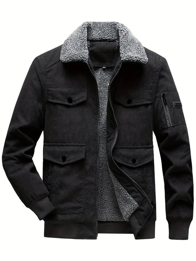 Warm Winter Jacket for Men - Joris-Gray-M-Nora Luxe