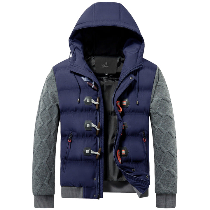 Warm Winter Jacket for Men - Thorvald-Dark Blue-S-Nora Luxe