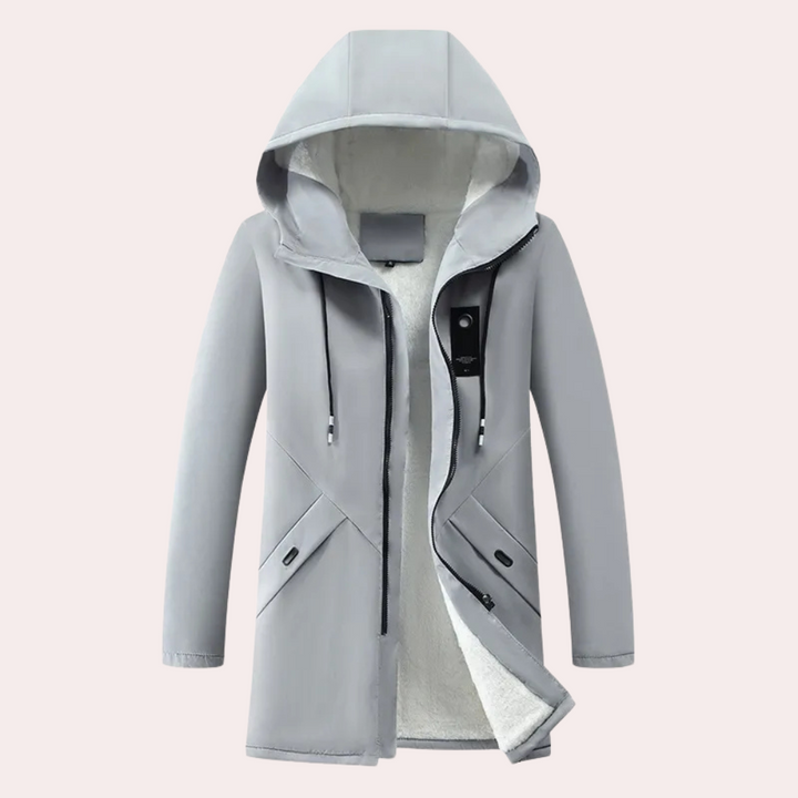 Warm Winter Jacket for Men - Victor-Gray-S-Nora Luxe