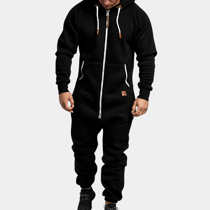 Warm Winter Jumpsuit for Men - Axel-Black-S-Nora Luxe