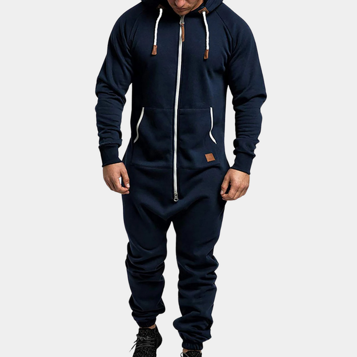 Warm Winter Jumpsuit for Men - Axel-Dark blue-S-Nora Luxe